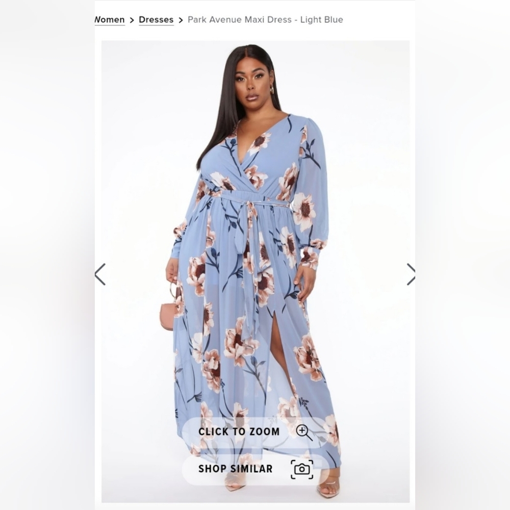 Fashion Nova Park Avenue Maxi Floral Dress 2X